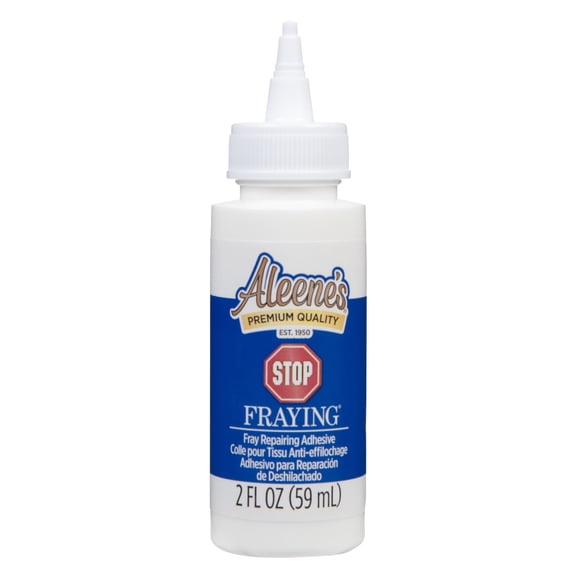 Aleene's Stop Fraying Fray Repairing Adhesive, Seam Sealing Glue for Frayed Edges on Fabric, 2 fl oz