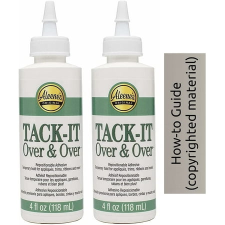 Aleene's Tack-It Over & Over Non-Toxic Repositionable Adhesive Craft Glue, White, 4 oz, (2 Pack)