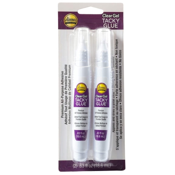 Aleene's Clear Gel Tacky Glue Pens, 0.63 fl oz, 2-Pack