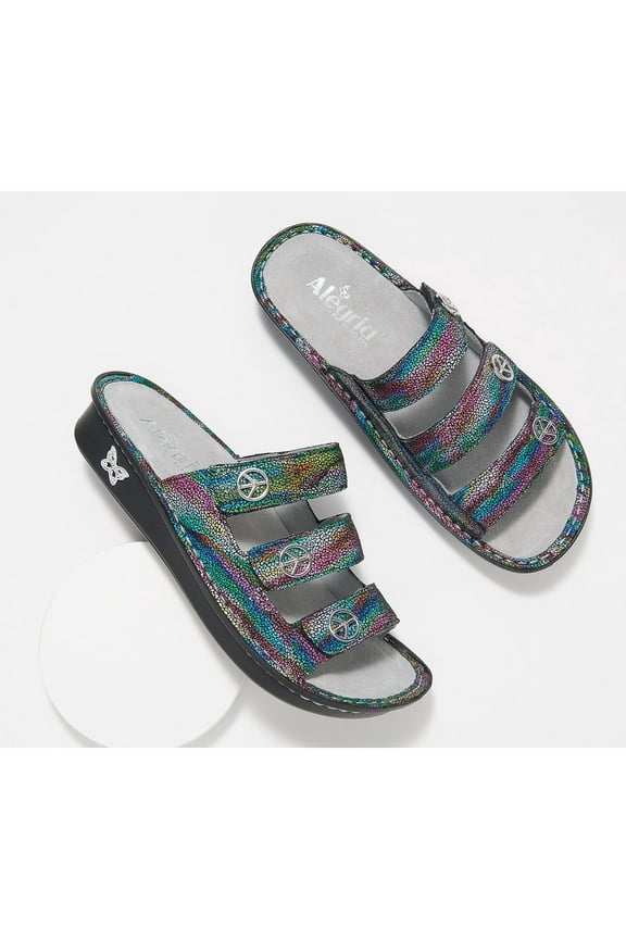 Leather Slide Sandals - Audrey