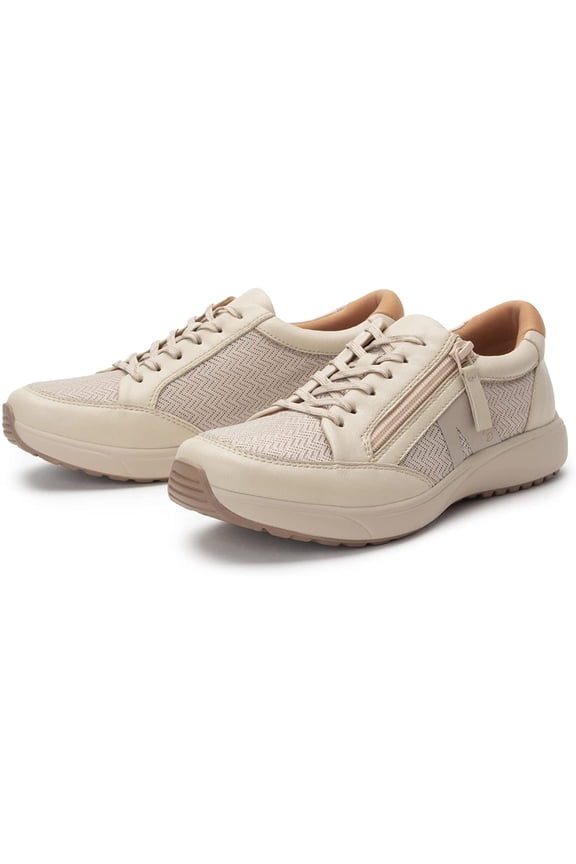 TRAQ Womens Eazee Smart Walking Shoe 8 Bone