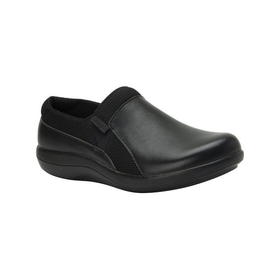 Alegria Womens Duette Wide Faux Leather Casual Clogs