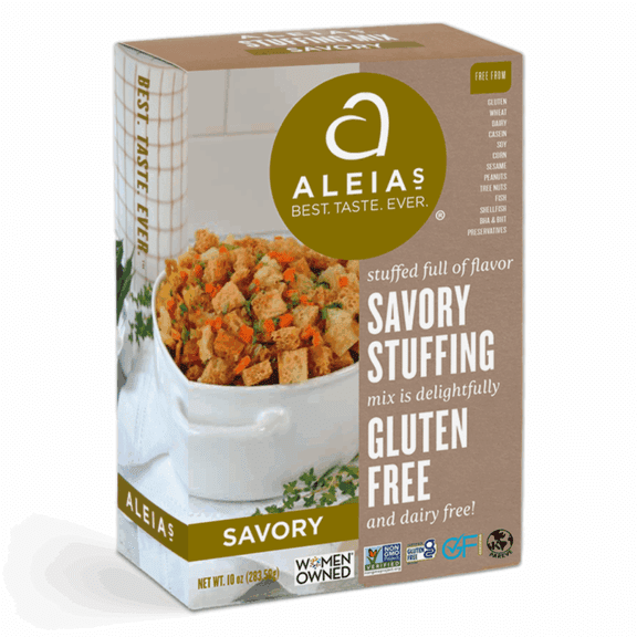 Pack of 6,  Aleias Gluten-Free Savory Stuffing Mix, 10 oz