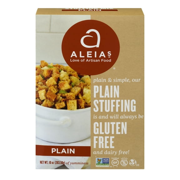 Aleias Gluten-Free Plain Stuffing Mix, 10 oz Box
