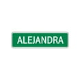 thumbnail image 1 of Alejandra Girls Children Name Decoration Label Indoor Outdoor Unique Wall Novelty Letter Printed Plaque Aluminum Metal Sign 4"X18", 1 of 1
