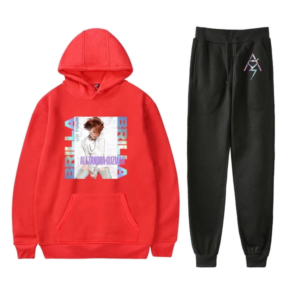 Alejandra Guzman Brilla Tour 2025 Hoodie and Sweatpants set pop print Unisex Casual Street Clothing