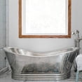 thumbnail image 1 of Alejandro 66 Inch Copper Freestanding Double Slipper Bathtub - Satin Nickel, 1 of 2