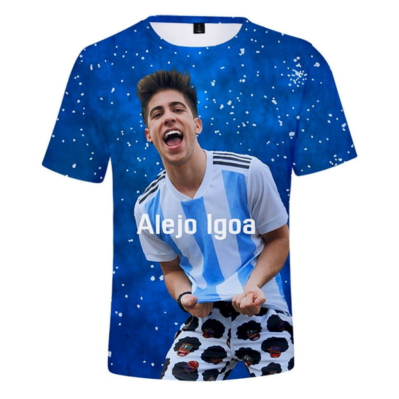 Alejo igoa 3D Short Sleeve T-shirts Women Man Casual O-neck Internet Celebrity Streetwear Fashion Unisex