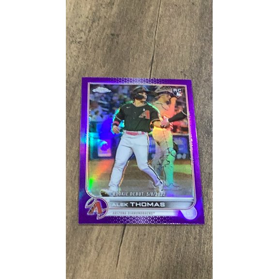 Alek Thomas MLB Arizona Diamondbacks 2022 Topps Chrome Update Purple Refractor USC122 trading card