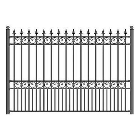 Aleko FENCELON-APE Iron Steel Driveway Fence London Style