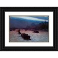 thumbnail image 1 of Aleksander Gierymski 14x11 Black Ornate Wood Framed Double Matted Museum Art Print Titled: Evening on the Seine (1893), 1 of 5