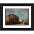 thumbnail image 1 of Aleksander Gierymski 14x11 Black Ornate Wood Framed Double Matted Museum Art Print Titled: Motif from Venice (1897), 1 of 5