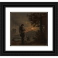 thumbnail image 1 of Aleksander Kotsis 16x15 Black Ornate Wood Framed Double Matted Museum Art Print Titled - Haymaker (Before 1862), 1 of 5