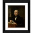 thumbnail image 1 of Aleksander Lesser 15x18 Black Ornate Wood Framed Double Matted Museum Art Print Titled - Portrait of the Artist's Father, Levy Lesser (circa 1850), 1 of 5