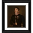thumbnail image 1 of Aleksander Stankiewicz 12x14 Black Ornate Wood Framed Double Matted Museum Art Print Titled: Portrait of a Russian Military Official (1840), 1 of 5