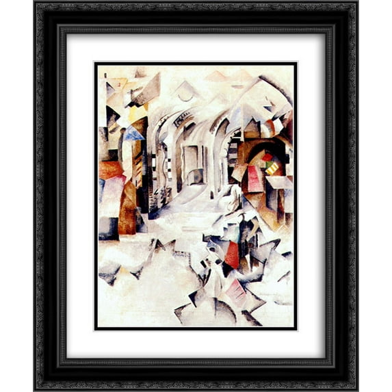 Aleksandra Ekster 2x Matted 20x24 Black Ornate Framed Art Print 'Genoa'