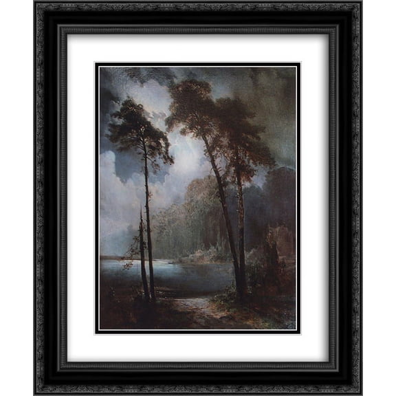 Aleksey Savrasov 2x Matted 20x24 Black Ornate Framed Art Print 'Lell'