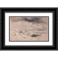 thumbnail image 1 of Aleksey Savrasov 2x Matted 24x18 Black Ornate Framed Art Print 'The old churchyard on the banks of the Volga', 1 of 2