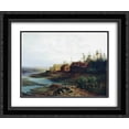 thumbnail image 1 of Aleksey Savrasov 2x Matted 24x20 Black Ornate Framed Art Print 'Rafts', 1 of 2