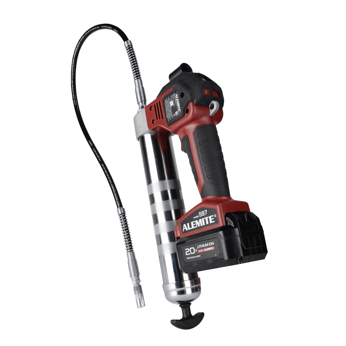 Alemite 597-B Grease Gun, LCD, 18" Hose, 20V Battery
