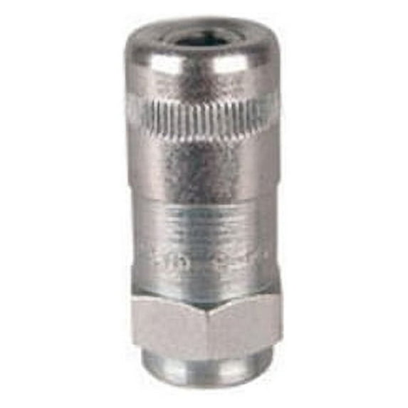 Alemite 6304-B Standard Hydraulic Coupler, 1/8 in, Female NPTF, 10000 psi, Metal Seal
