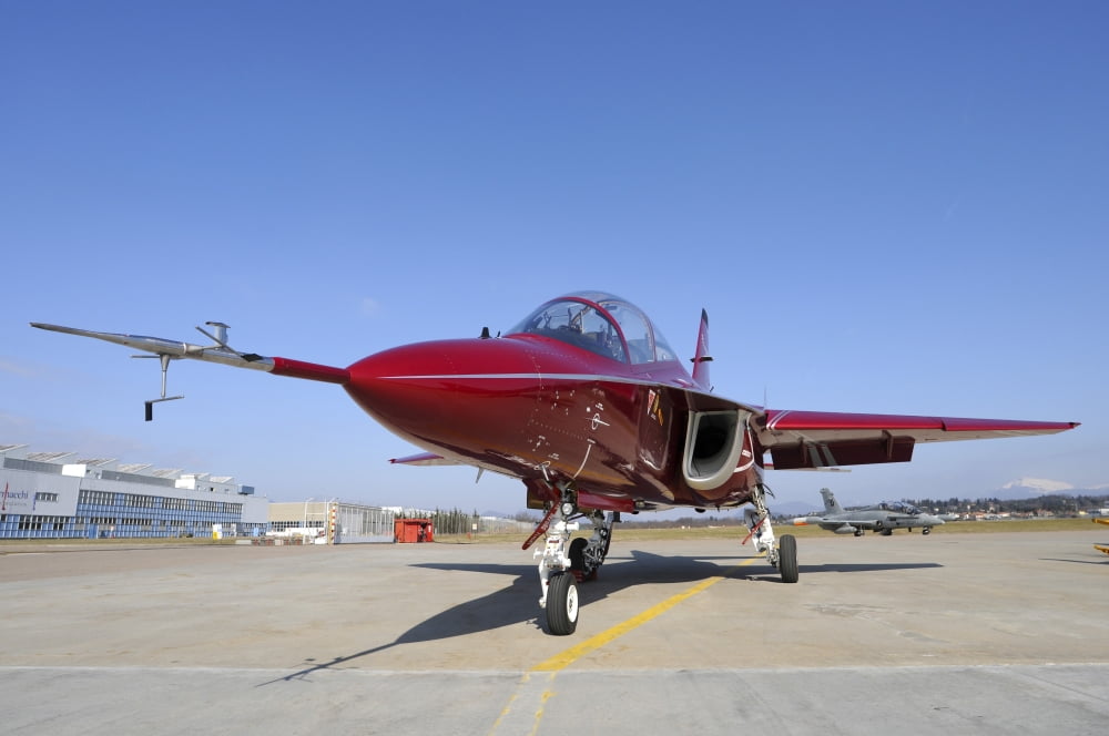 Alenia Aermacchi M-346 Master third prototype Canvas Art - Riccardo NiccoliStocktrek Images (34 x 23)