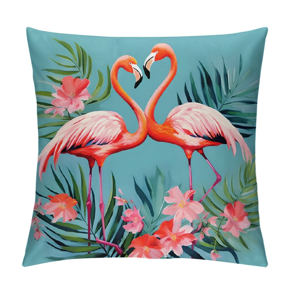 Alepadnf Flamingo Square Pillow Covers Sofa Bed Cushion Outdoor