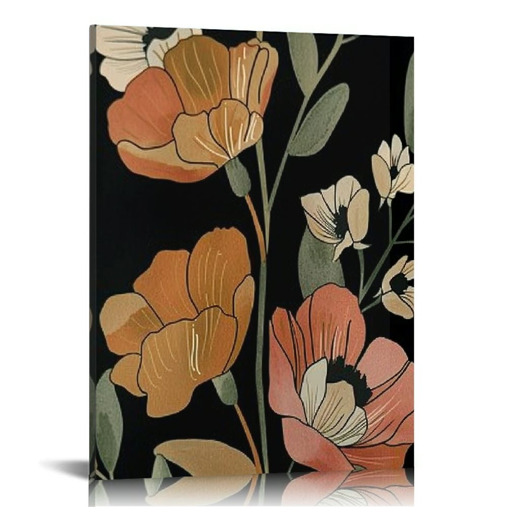 Alepadnf Flowers Modern Canvas Wall Art Prints for Home Decor Living
