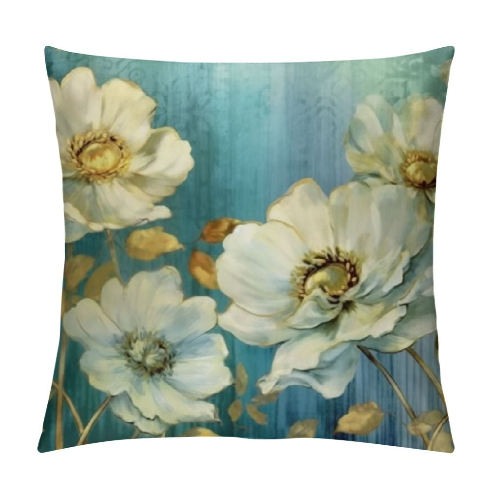Alepadnf Flowers Pillow Cushion Covers Short Plush Velvet Breathable