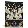 Alepadnf Moth Stars Rustic Canvas Wall Decor Art Hanging for Bedroom