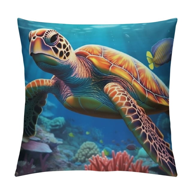 Alepadnf Turtle Ocean Corals Fashion Style Breathable Short Plush