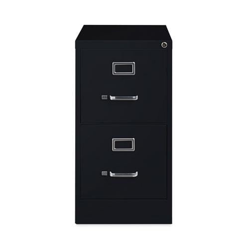 Black Lockable 2-Drawer Vertical Mobile File Cabinet