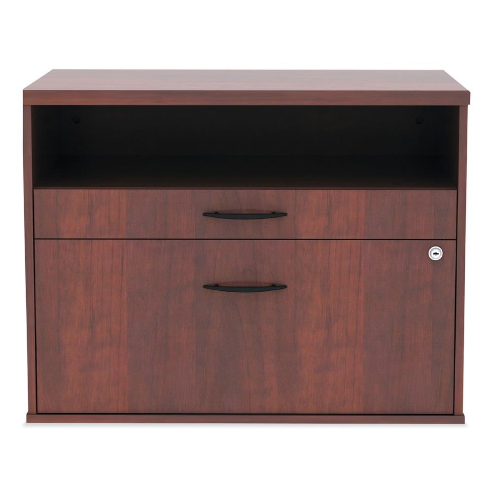 Alera 2 Drawers Lateral Lockable Filing Cabinet, Cherry