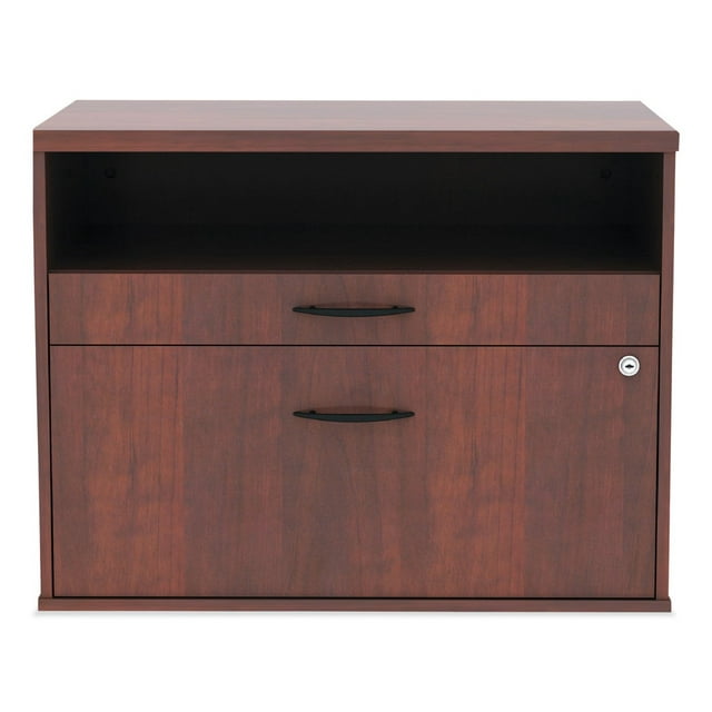 Alera 2 Drawers Lateral Lockable Filing Cabinet, Cherry