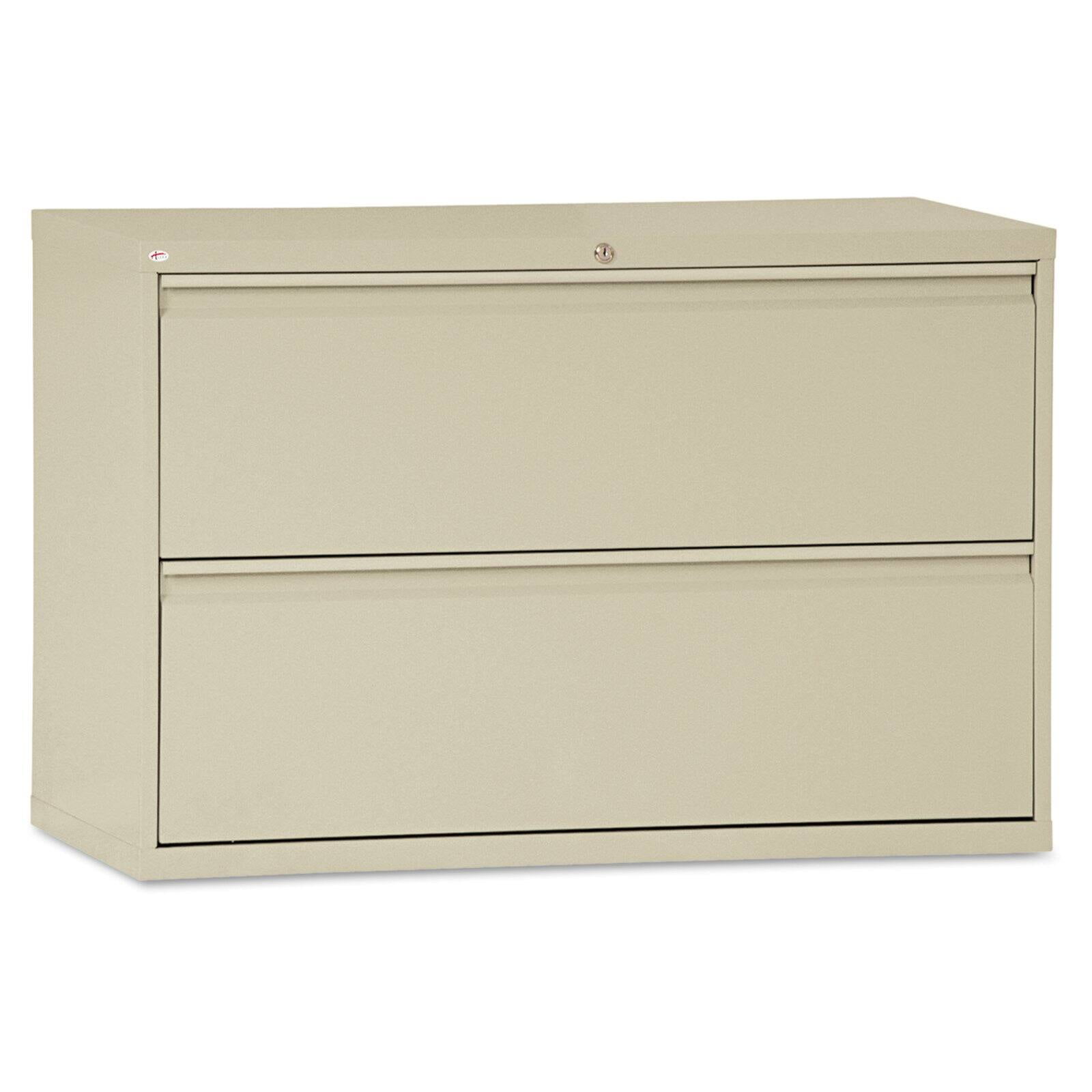 42'' Wide Putty Steel 2-Drawer Lockable File Cabinet