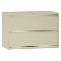 Alera 2 Drawers Lateral Lockable Filing Cabinet, Putty