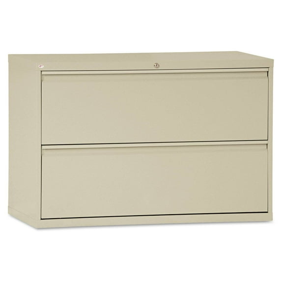 Alera 2 Drawers Lateral Lockable Filing Cabinet, Putty