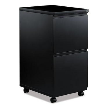 Alera 2 Drawers Vertical Lockable Filing Cabinet, Black