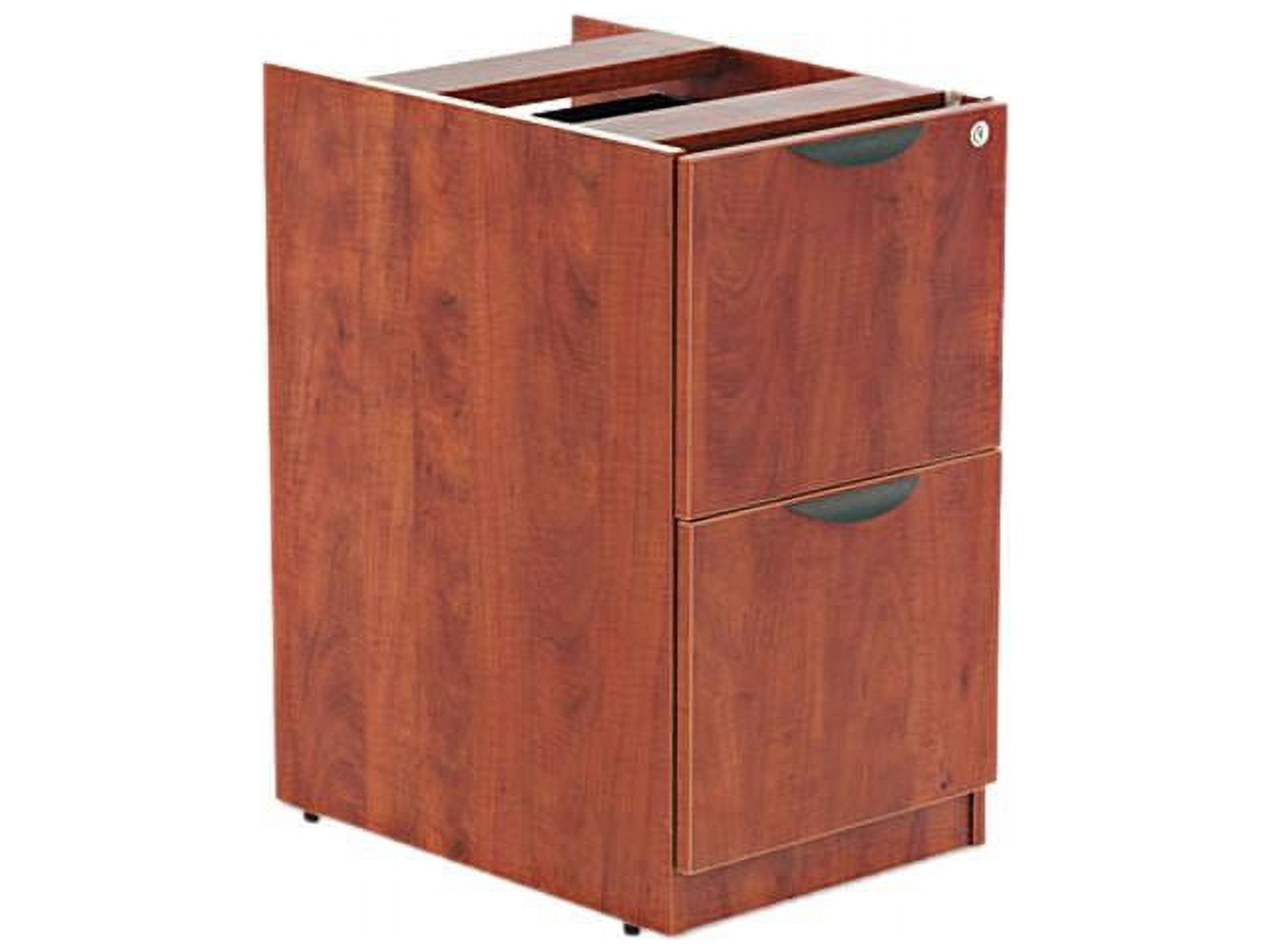 Cherry Medium 15.625'' Lockable 2-Drawer Legal File Pedestal