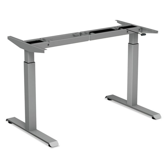 Alera 2-Stage Electric Adjustable Table Base 27 1/4? to 47 1/4? High Gray (ALEHT2SSG)