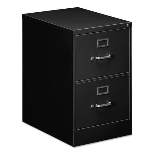 Black 2-Drawer Lockable Vertical Steel File Cabinet