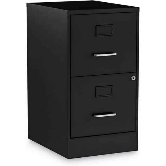 Alera 2806262 Letter Size 2 Drawers Soho Vertical File Cabinet Black