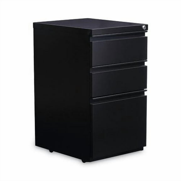 Alera 3 Drawers Vertical Lockable Filing Cabinet, Black