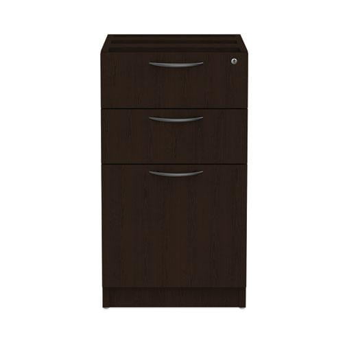 Espresso 15.63'' Wide Lockable 3-Drawer Legal File Pedestal