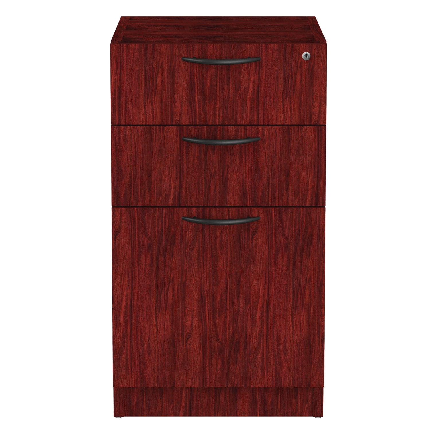 Mahogany 3-Drawer Lockable Vertical File Cabinet