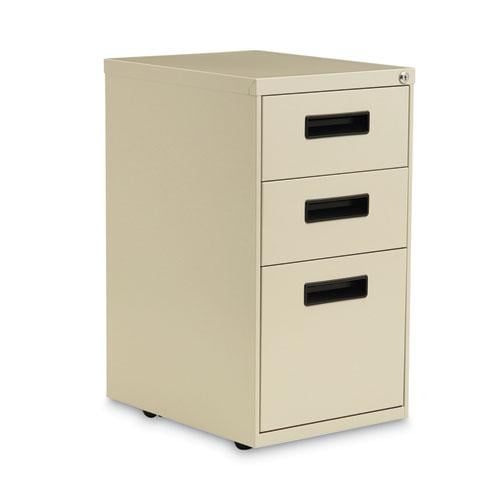 Alera 3 Drawers Vertical Lockable Filing Cabinet, Putty