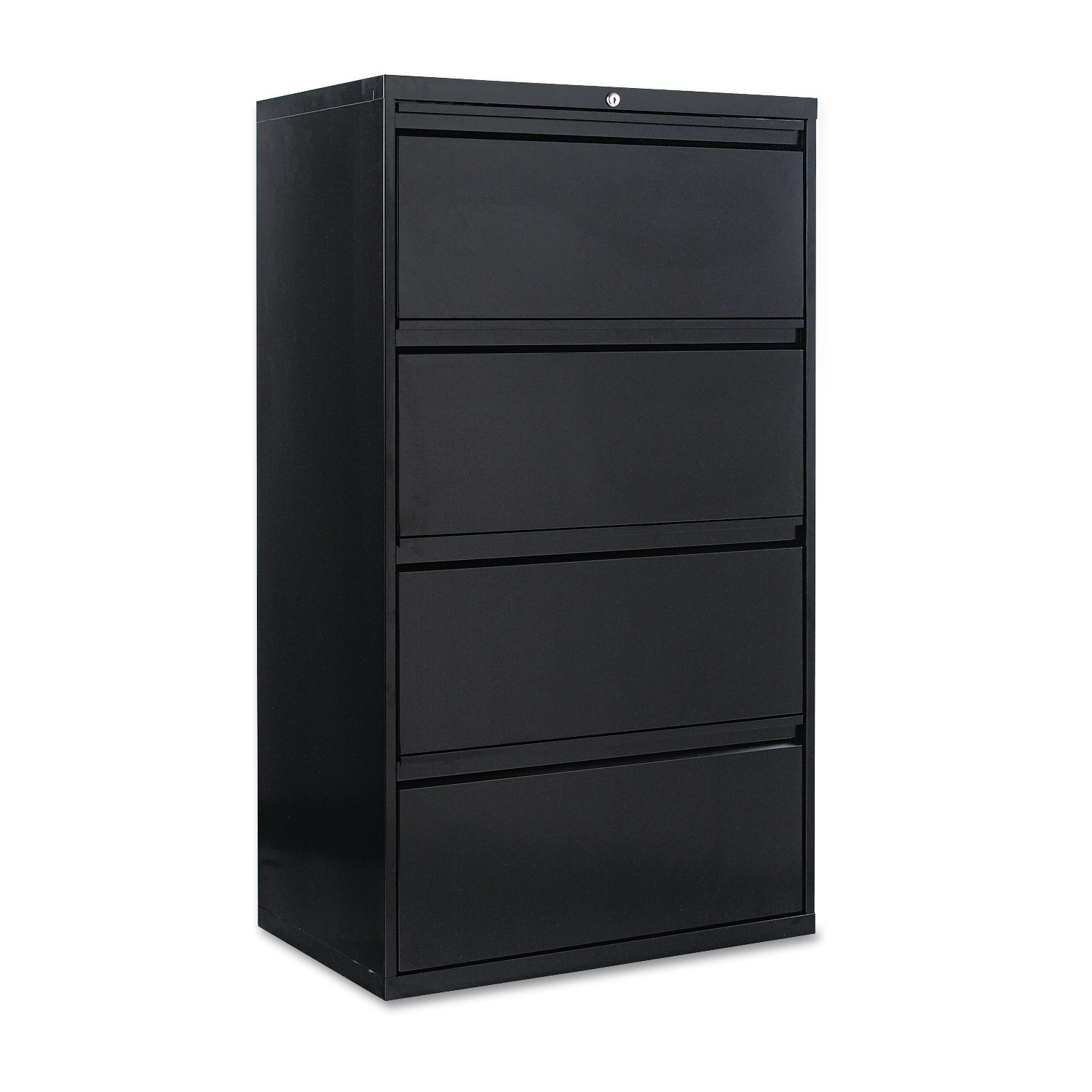 Alera 4 Drawers Lateral Lockable Filing Cabinet, Black - image 1 of 3