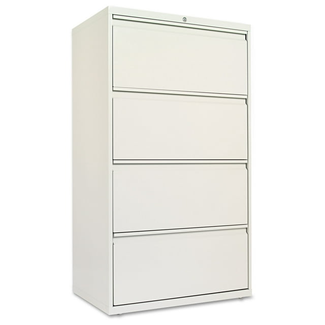 Alera 4 Drawers Lateral Lockable Filing Cabinet, Gray