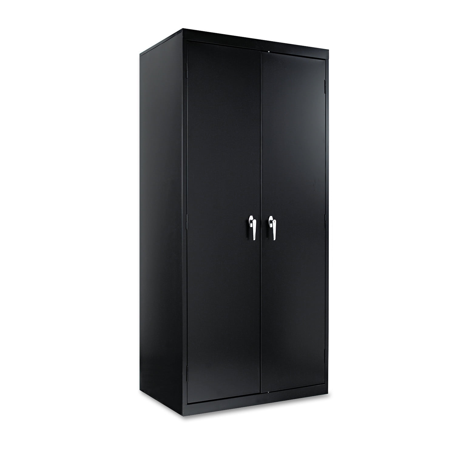 Alera 78" Black Heavy-Duty Steel Storage Cabinet with Adjustable Shelves