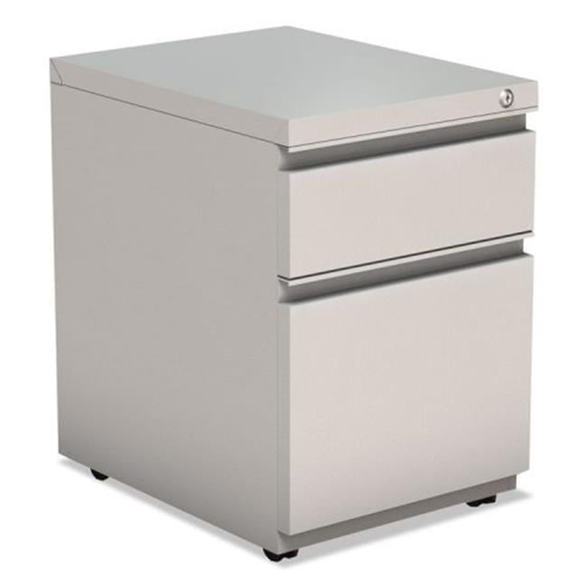 Light Gray Mobile Steel 2-Drawer Lockable File Cabinet